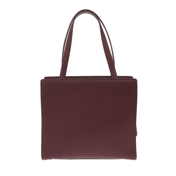 Auth Prada - Bordeaux Leather Tote Bag #156508P33B - Picture 3 of 13